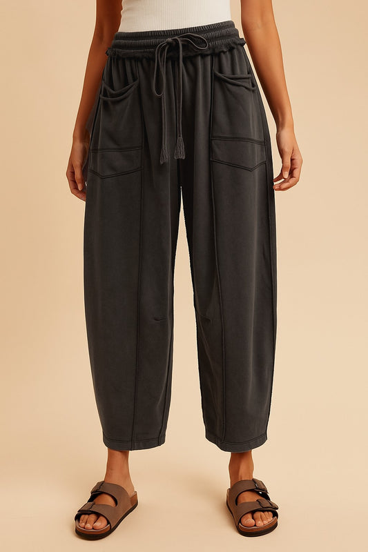Jaxon Barrel Knit Pants | Black
