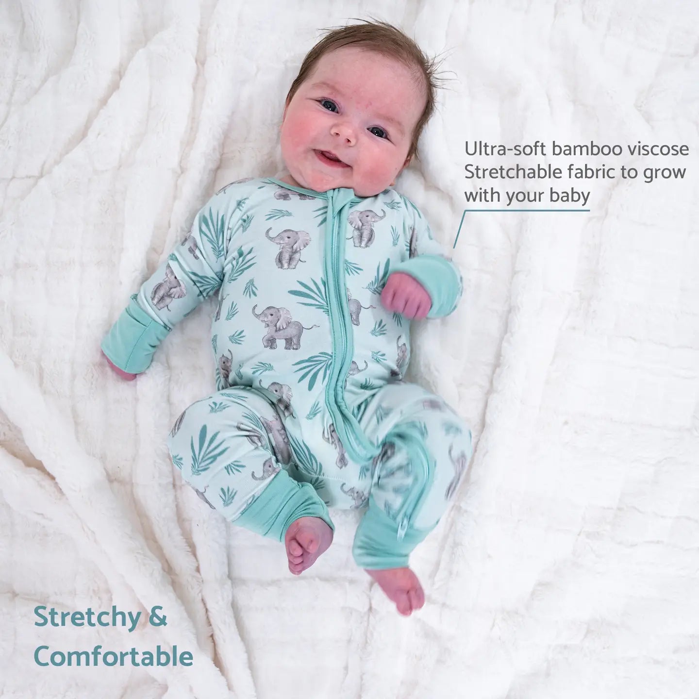 Elephant Baby Bamboo Pajamas