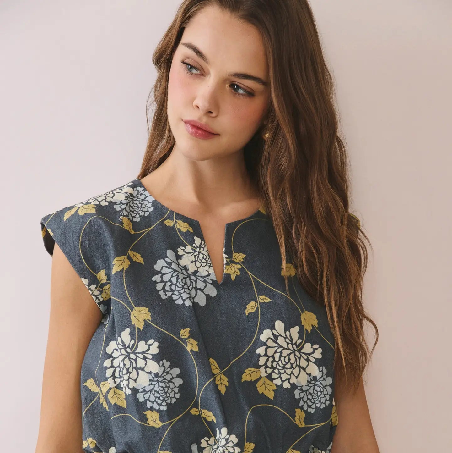Hadley Floral Print Cropped Top