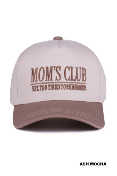 Mom’s Club Two Tone Canvas Cotton Cap | Ash Mocha