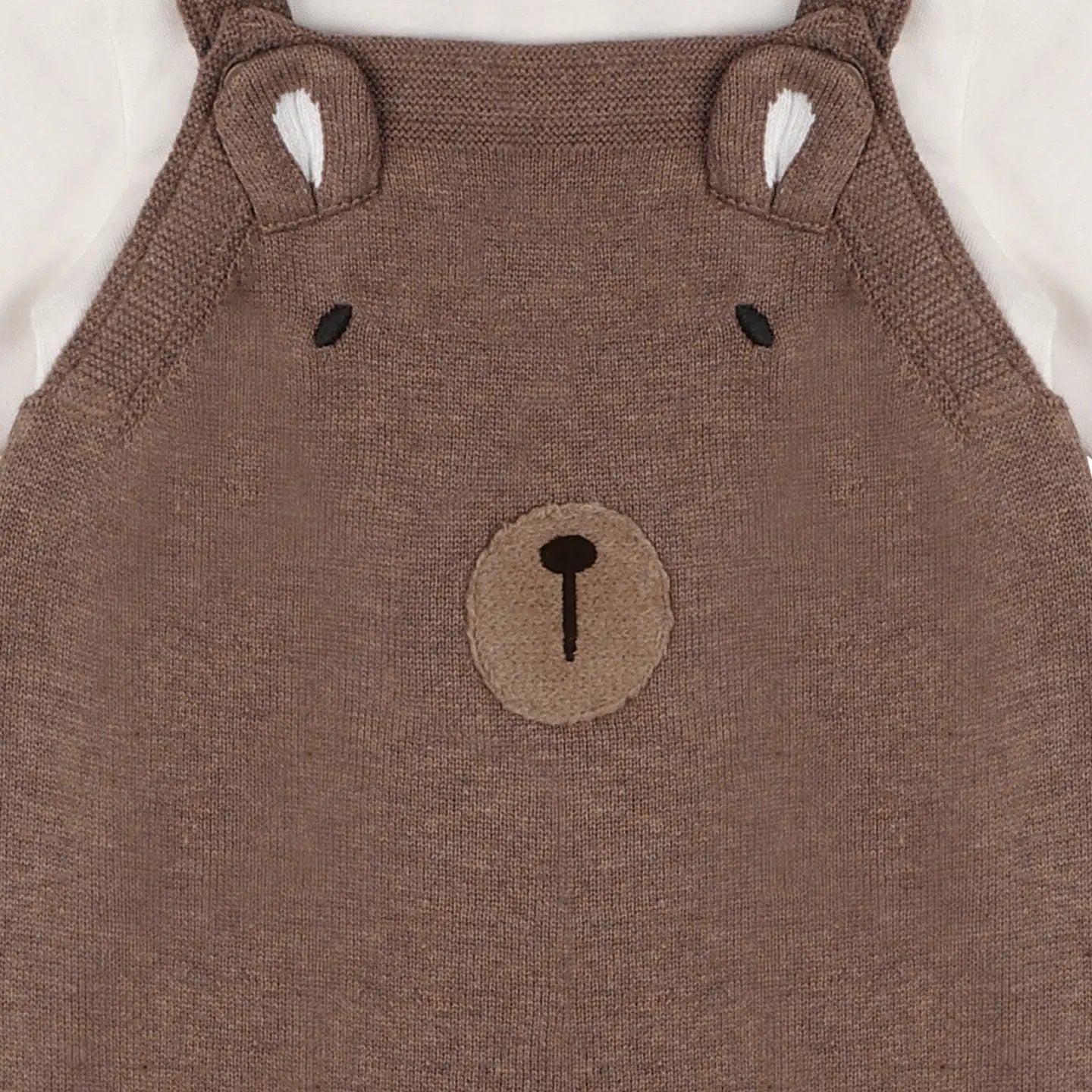 Bear Sweater Knit Baby Overall & Bodysuit Set (Organic Cotton)