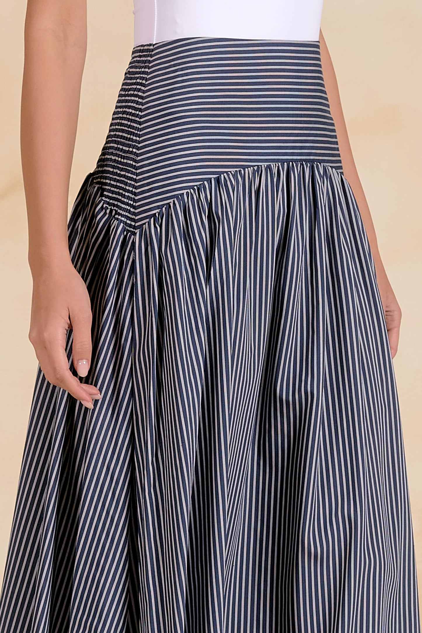 Lydia Blue Stripe Skirt