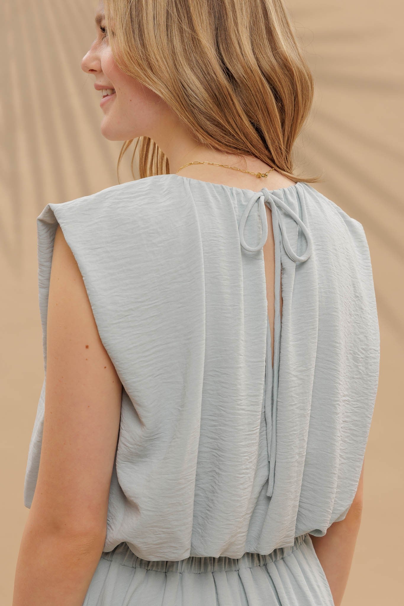 Ally Balloon Crop Top | Light Blue