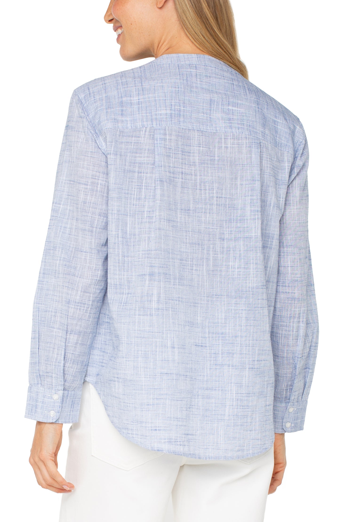 Liverpool Blue Collared Button Down 