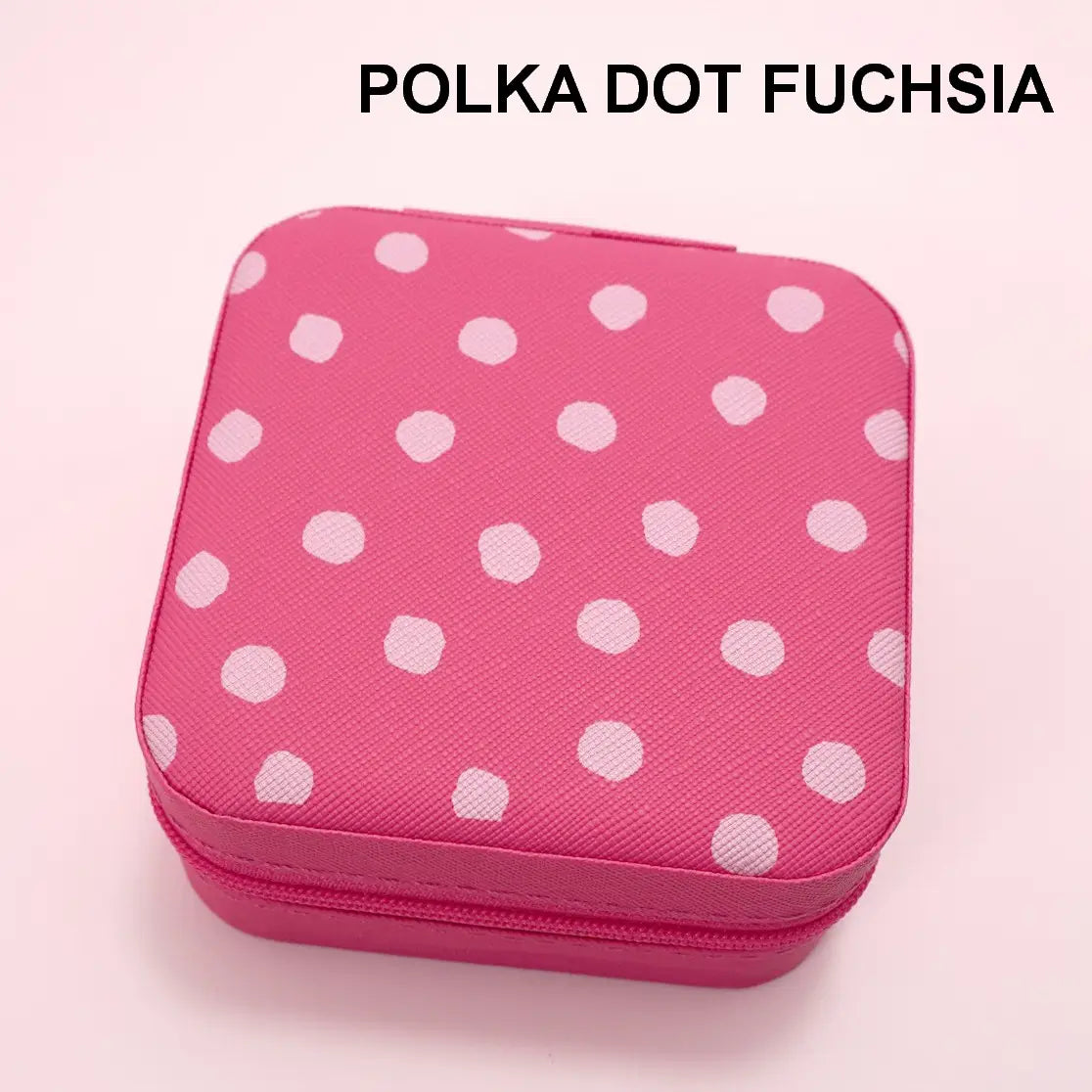 Jewelry Organizer Travel Box Case | Polka Dot Pink