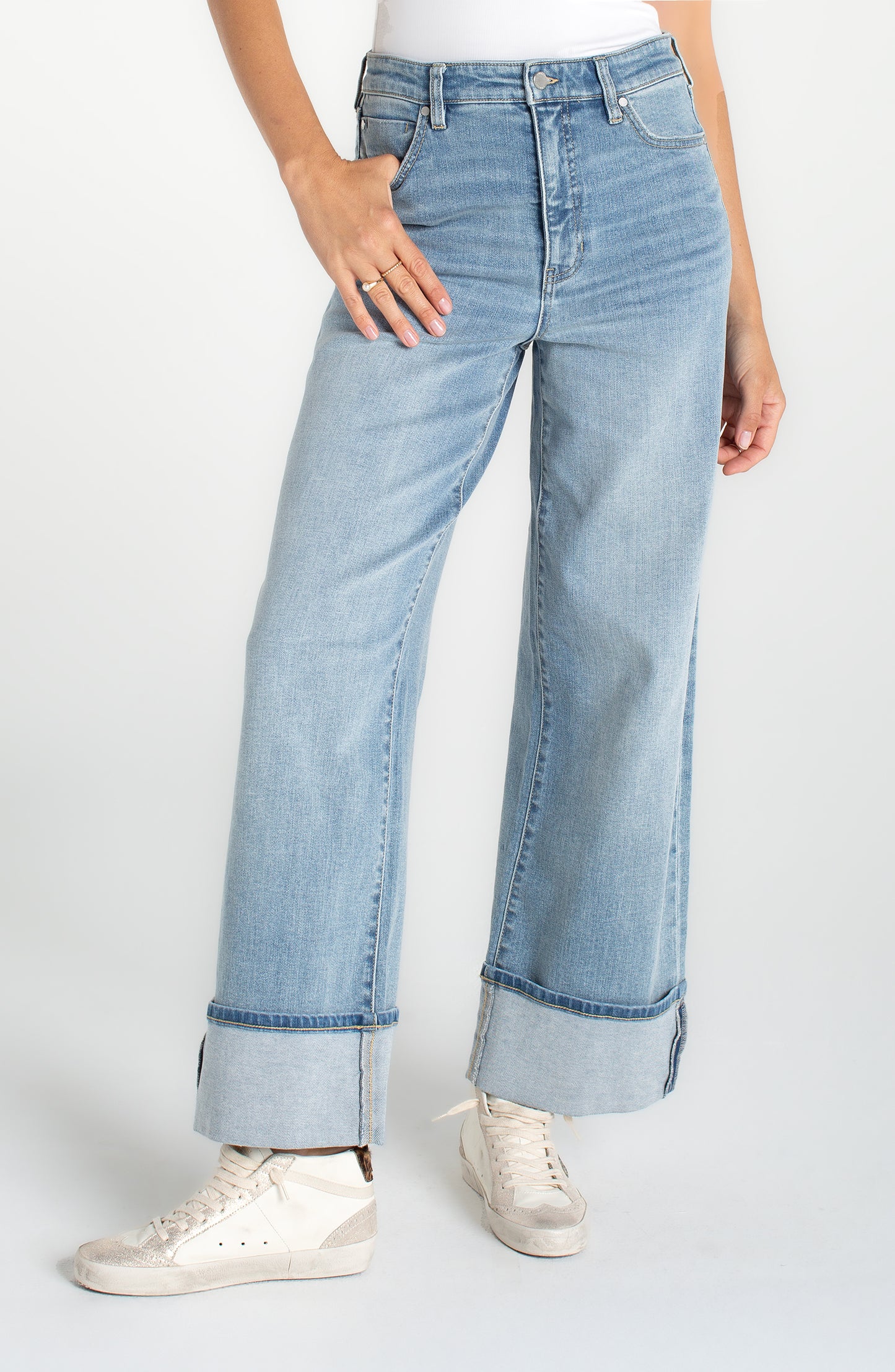 Liverpool Morgan High Rise Cuffed Wide Leg | Rincon Beach
