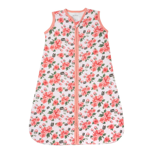 Pink Peony Baby Sleep Sack, 100% Organic Cotton