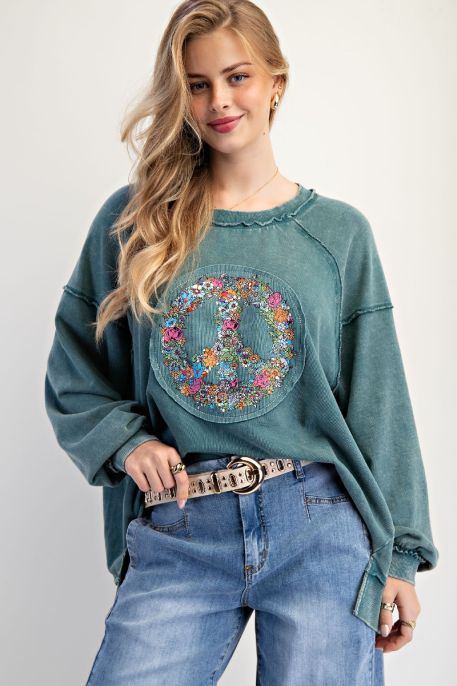 Jillian Peace Patch Sweater