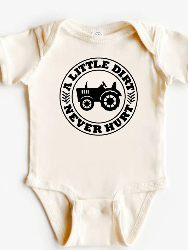A Little Dirt Never Hurt Baby Onesie