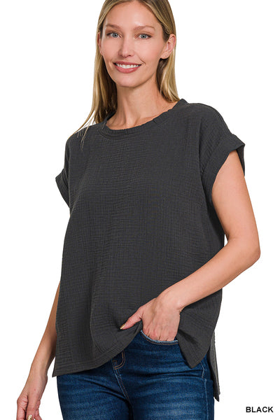 Raquel Gauze Shirt | Black