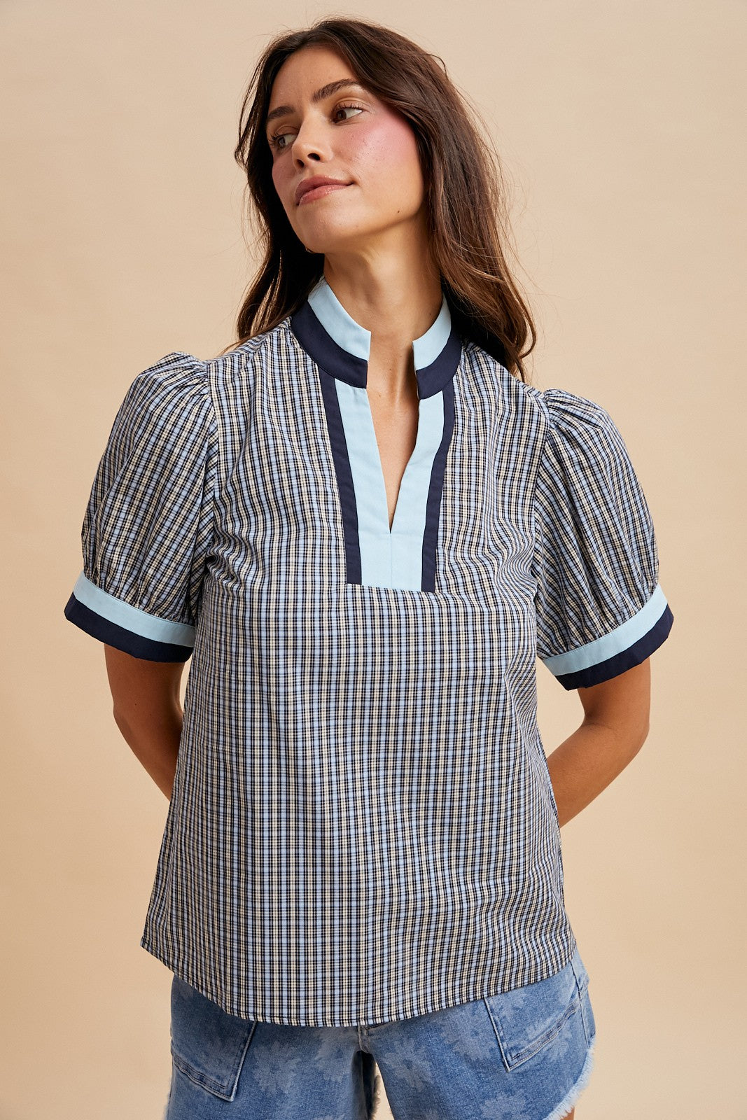 Lisa Checkered Blouse