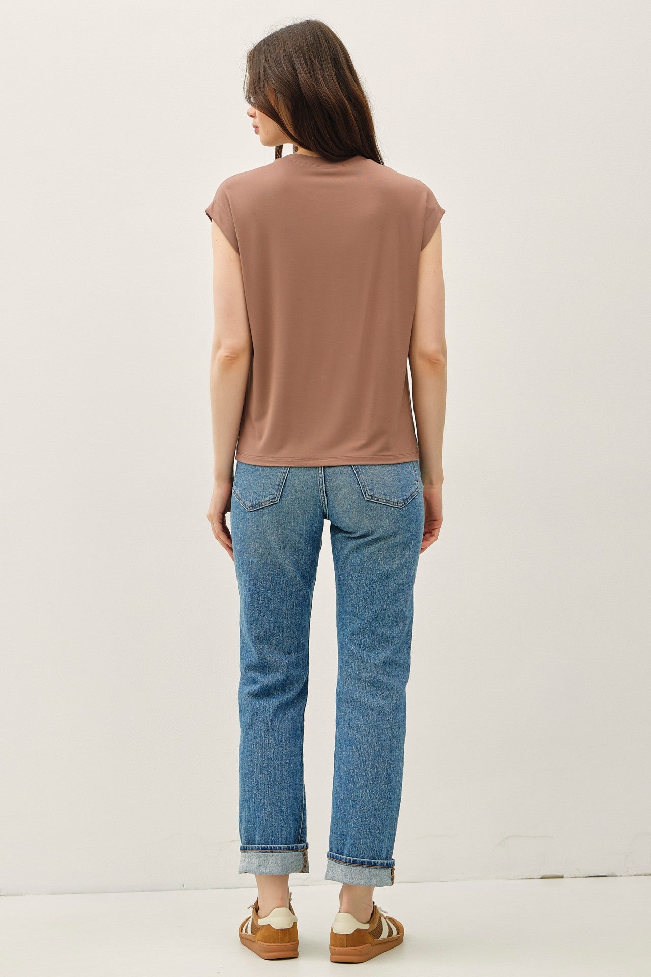 Capsleeve Top | Brown