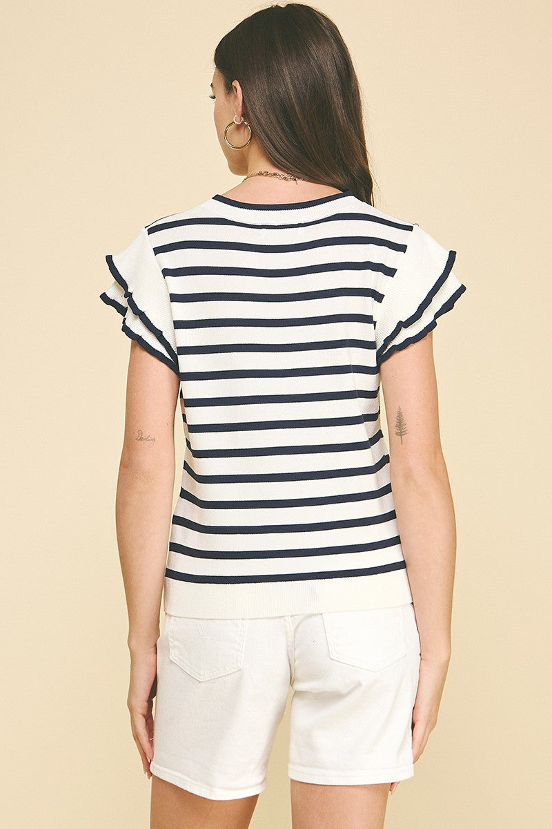 Meredith Stripe Top