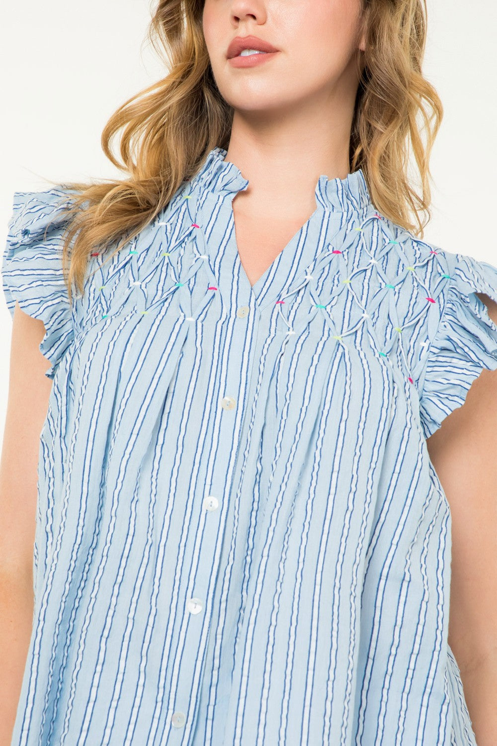 Katrina Pinstripe Top