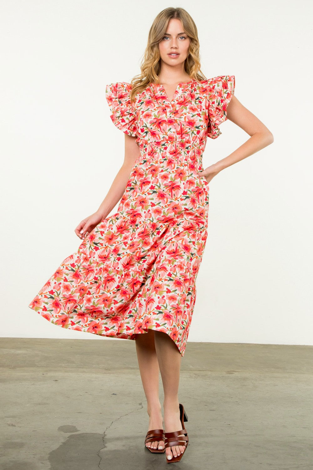 Naya Floral Midi Dress