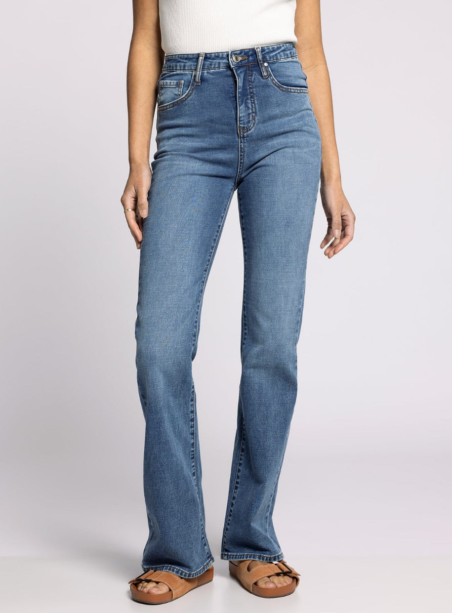 Jude Mid Rise Boot Cut Denim | Dark Wash
