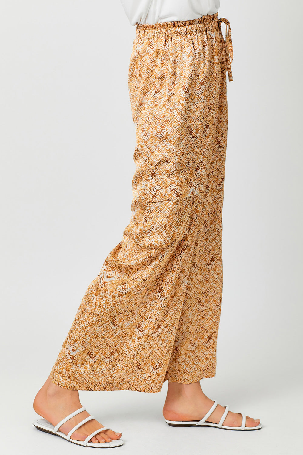Emerson Satin Printed Cargo Pants