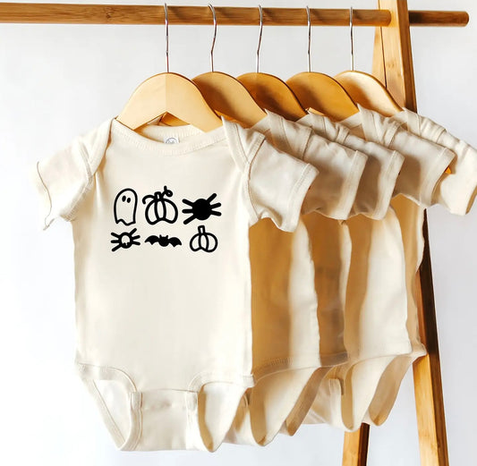 Halloween Shapes Baby Onesie