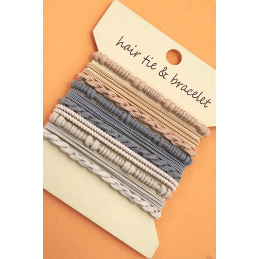 Boho Dual Function Knot Bracelet Hair Ties | Ivory