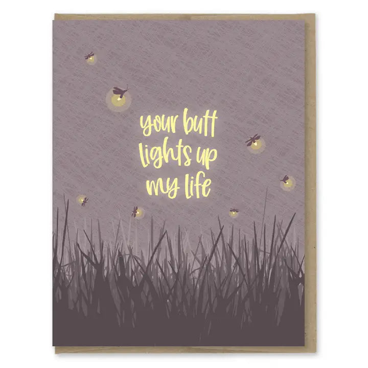 Butt Lights Fireflies | Love Card