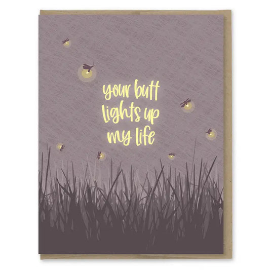 Butt Lights Fireflies | Love Card