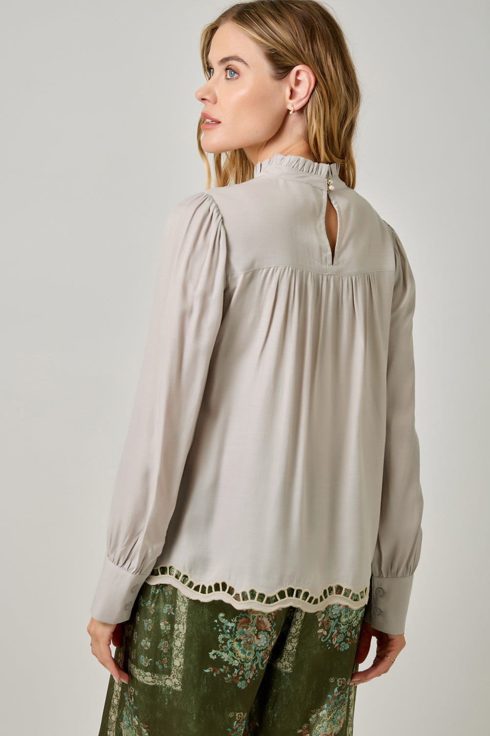 Brenda Embroidered Eyelet Blouse