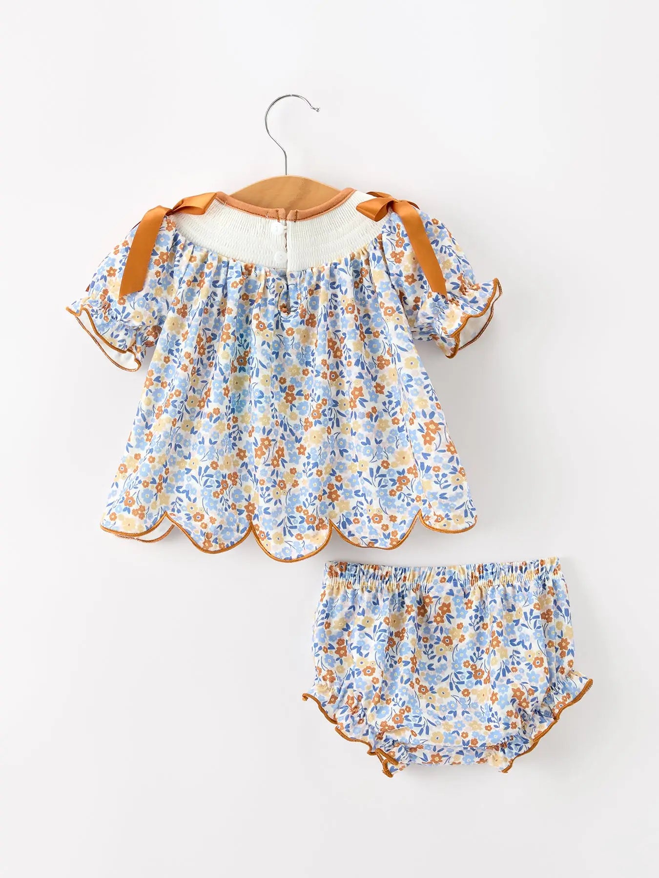 Floral Smocked Bloomer Set