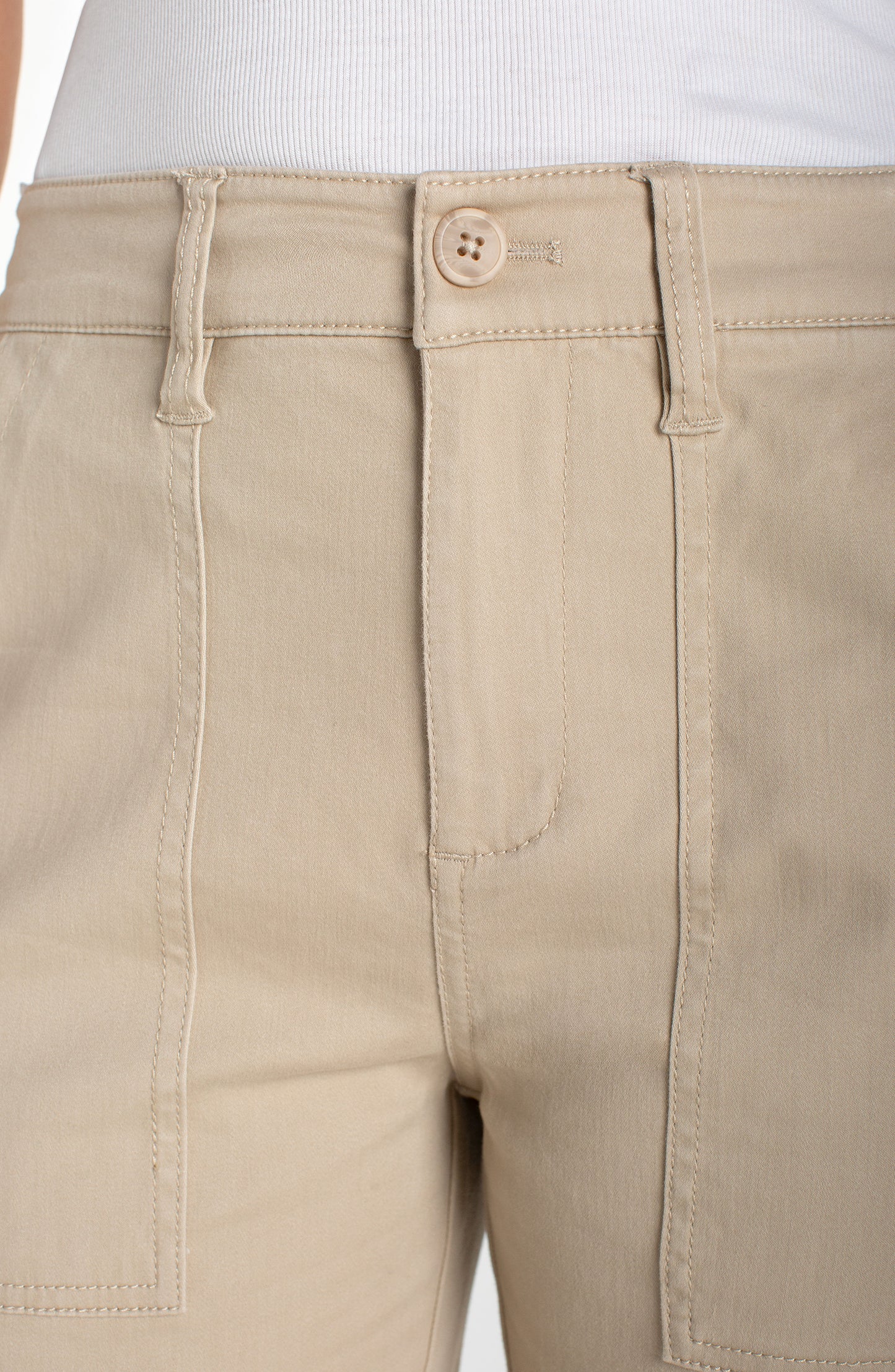 Liverpool Utility Crop Straight With Side Tabs | Safari Sand
