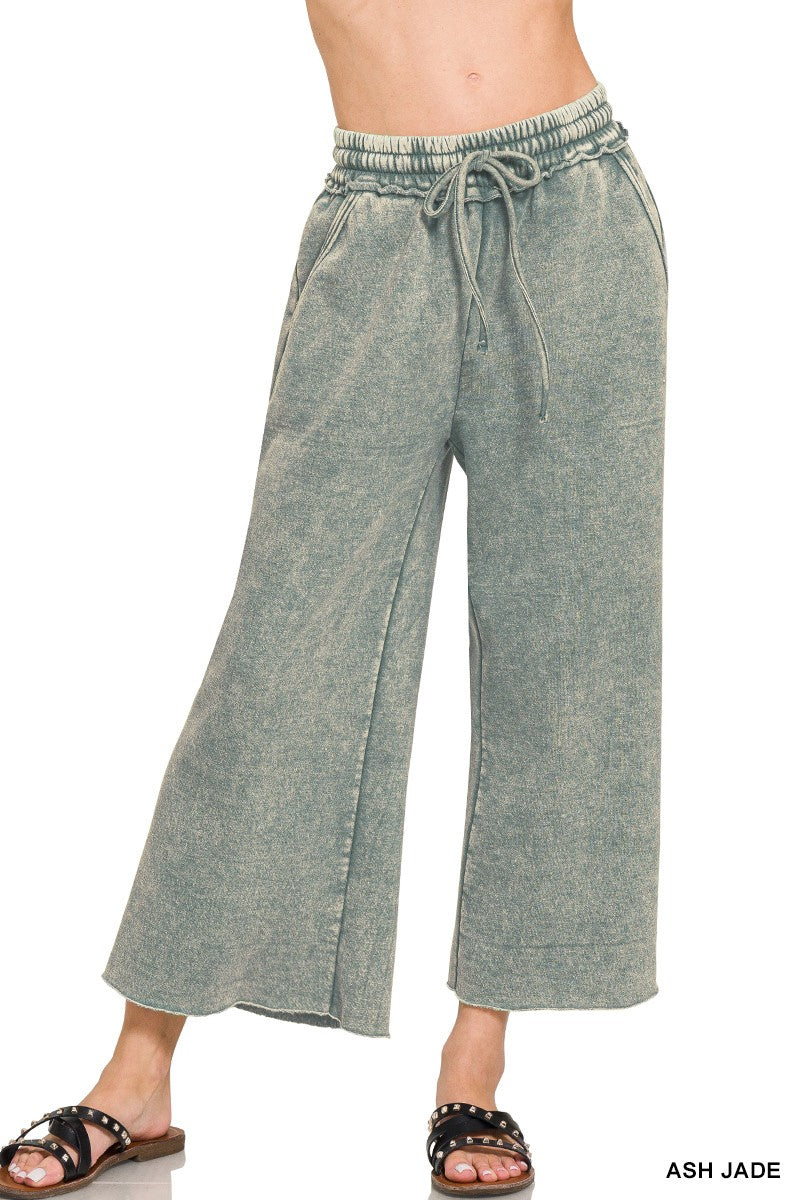 Acid Wash Palazzo Pants | Ash Jade