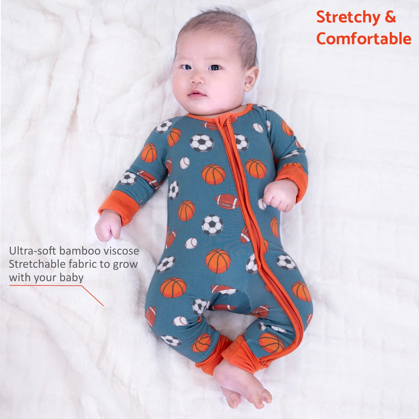 Sports Balls Baby Bamboo Pajamas