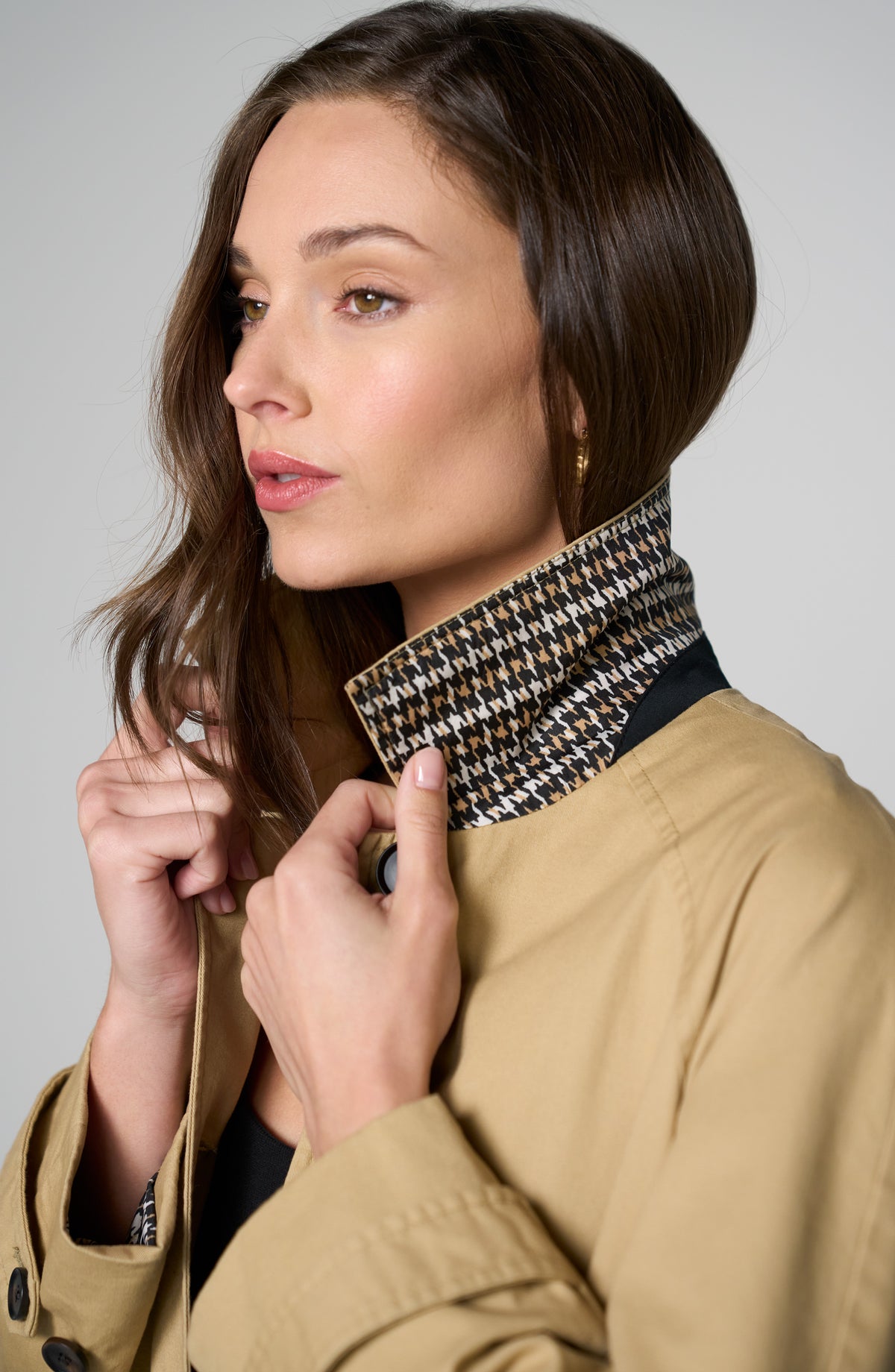 Liverpool Raglan Sleeve Coat w/ Pleat Back | Croissant