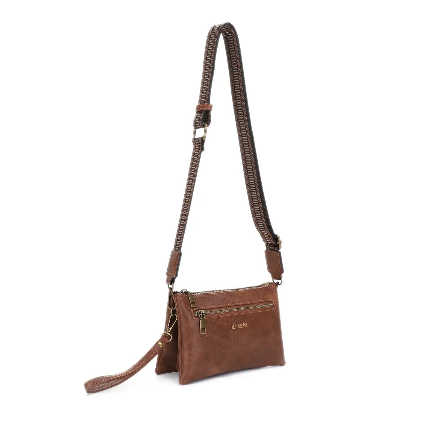 Chloe Cross Body or Wristlet | Brown
