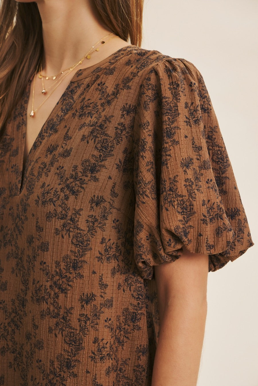 Kalani Textured Floral Dress
