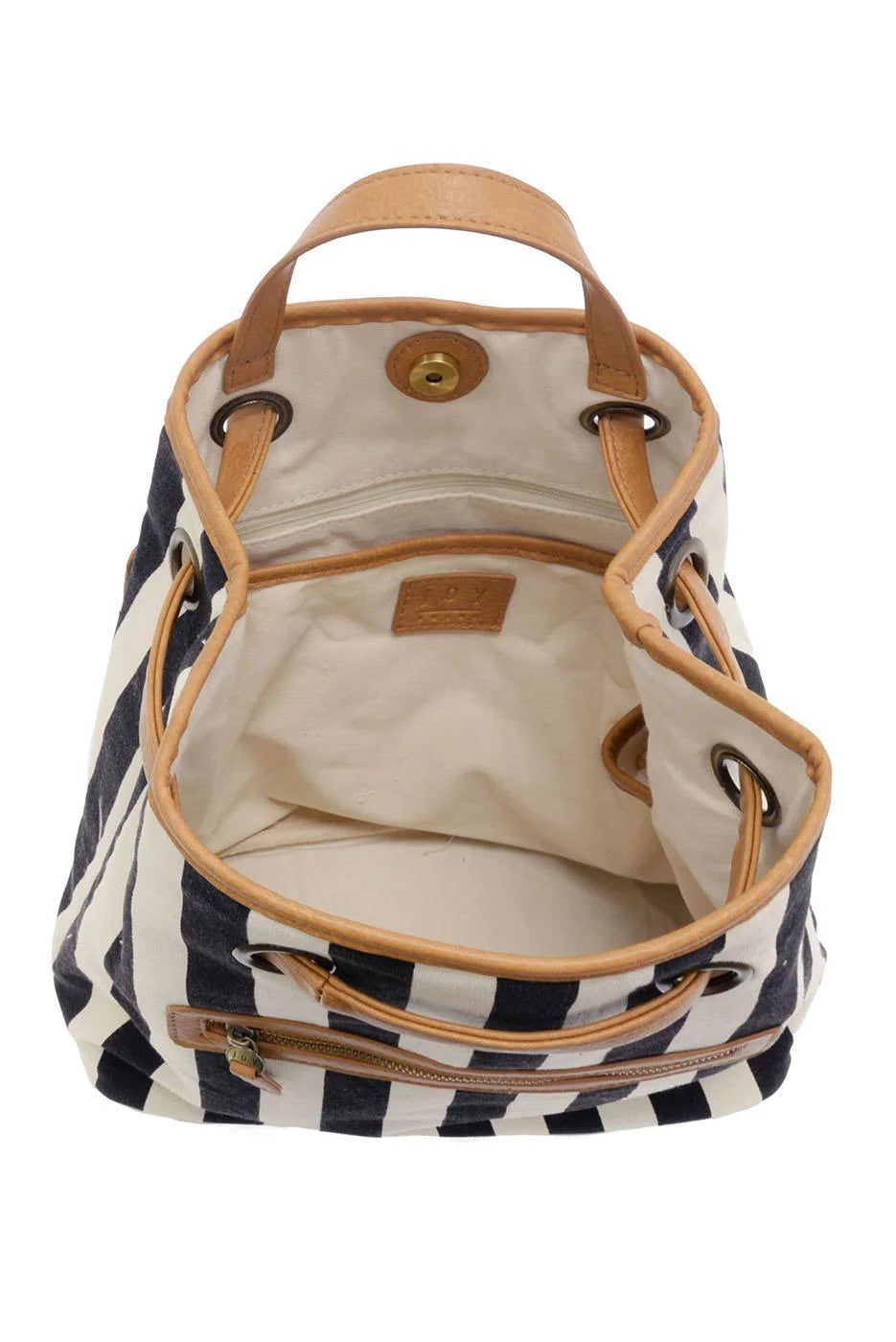 Awning Stripe Backpack Canvas | Black
