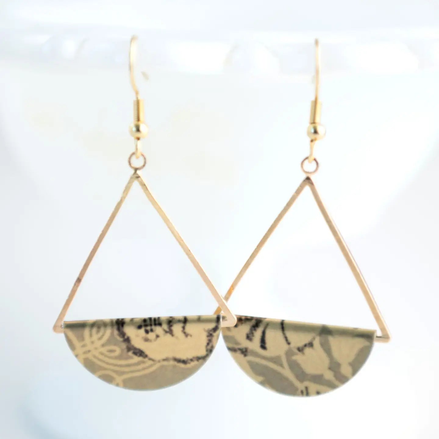 Opal Dangle Earrings - Gold