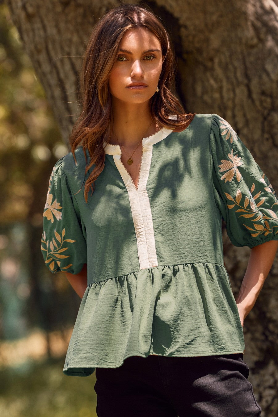 Lauren Peplum Blouse