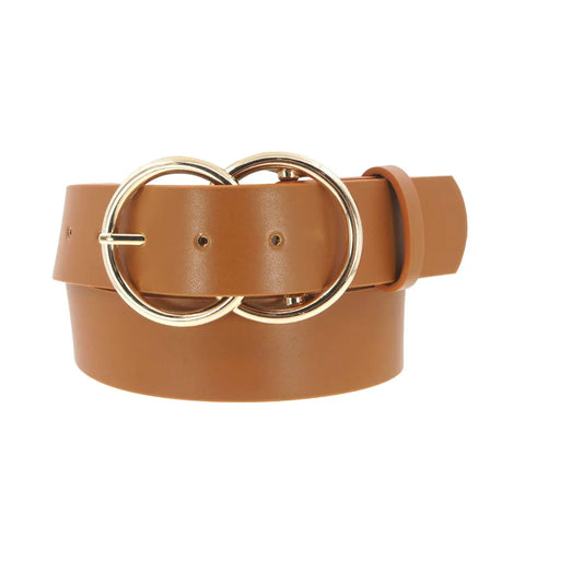 Thick Double Ring Belt | Tan