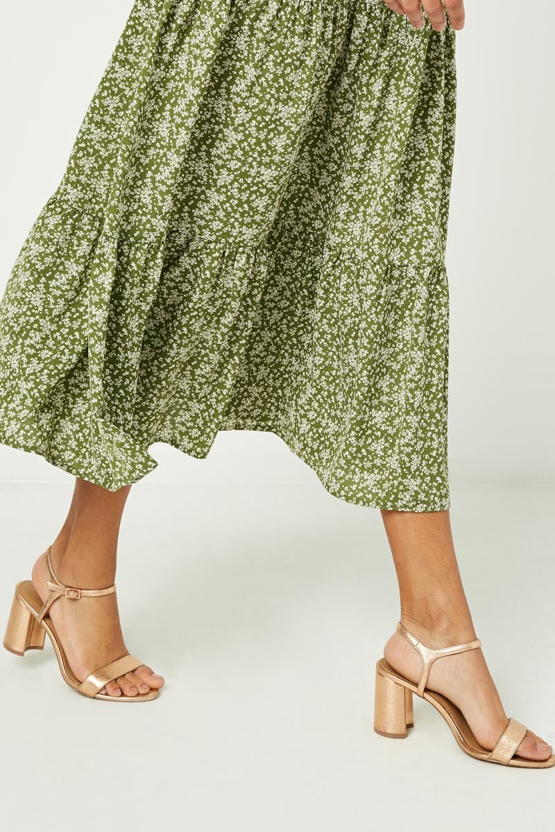 Aria Floral Midi Skirt 