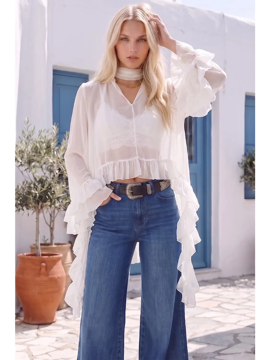 Deliah Ruffled Blouse
