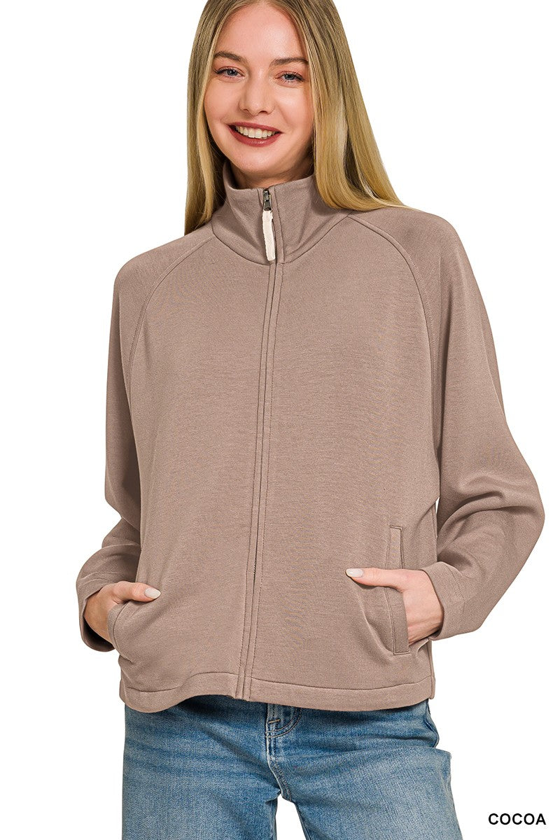 Scuba Full Zip Jacket | Cocoa
