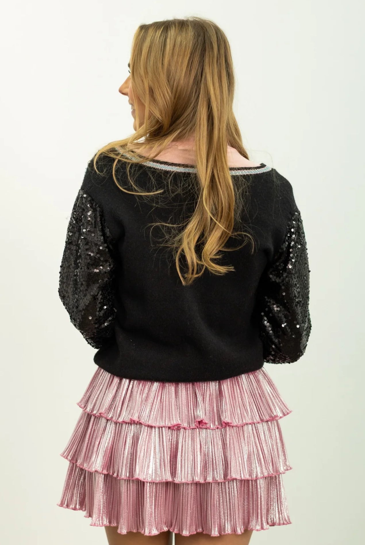 Glitter Skulls Black Cardigan