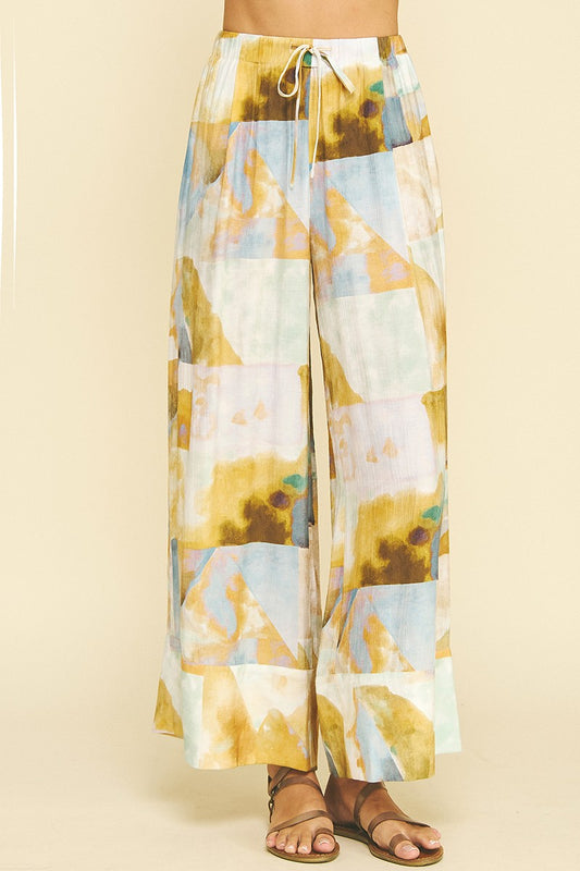 Ally Watercolor Wide Leg Pants