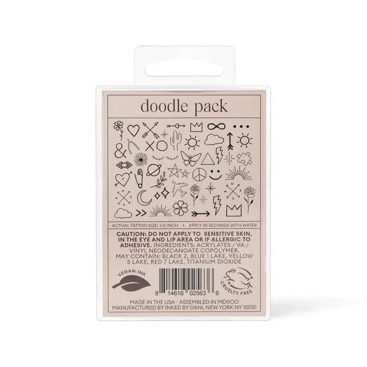Temporary Tattoo Pack | Doodles