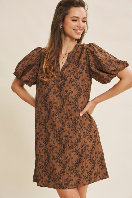 Kalani Textured Floral Dress