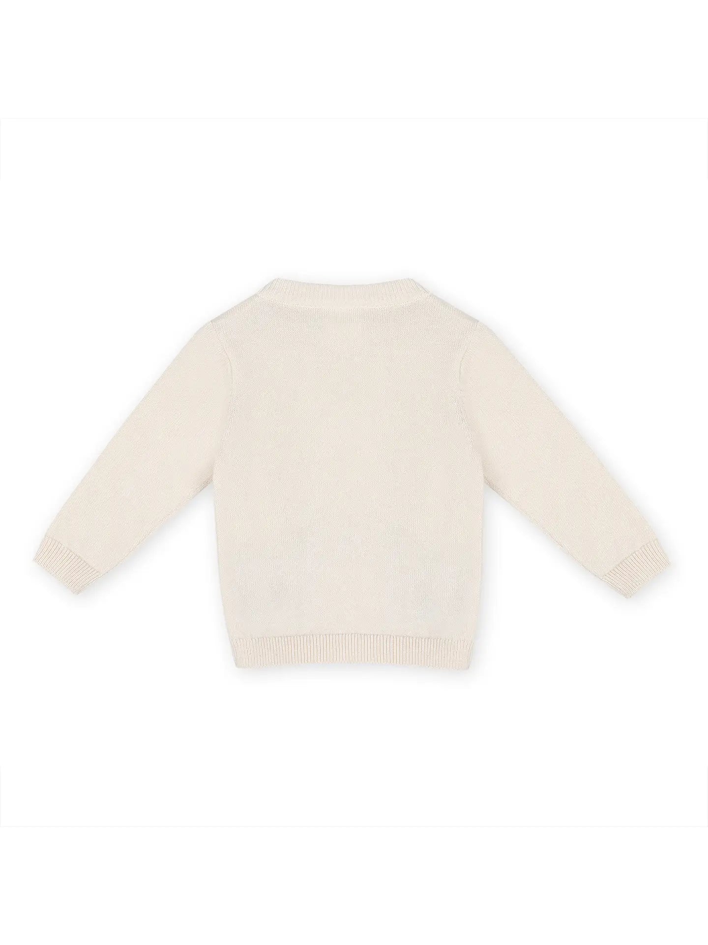 Moose Jacquard Knit Baby Pullover Sweater (Organic Cotton)