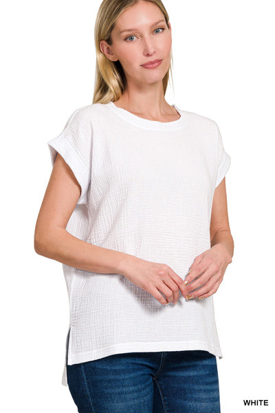 Raquel Gauze Shirt | White