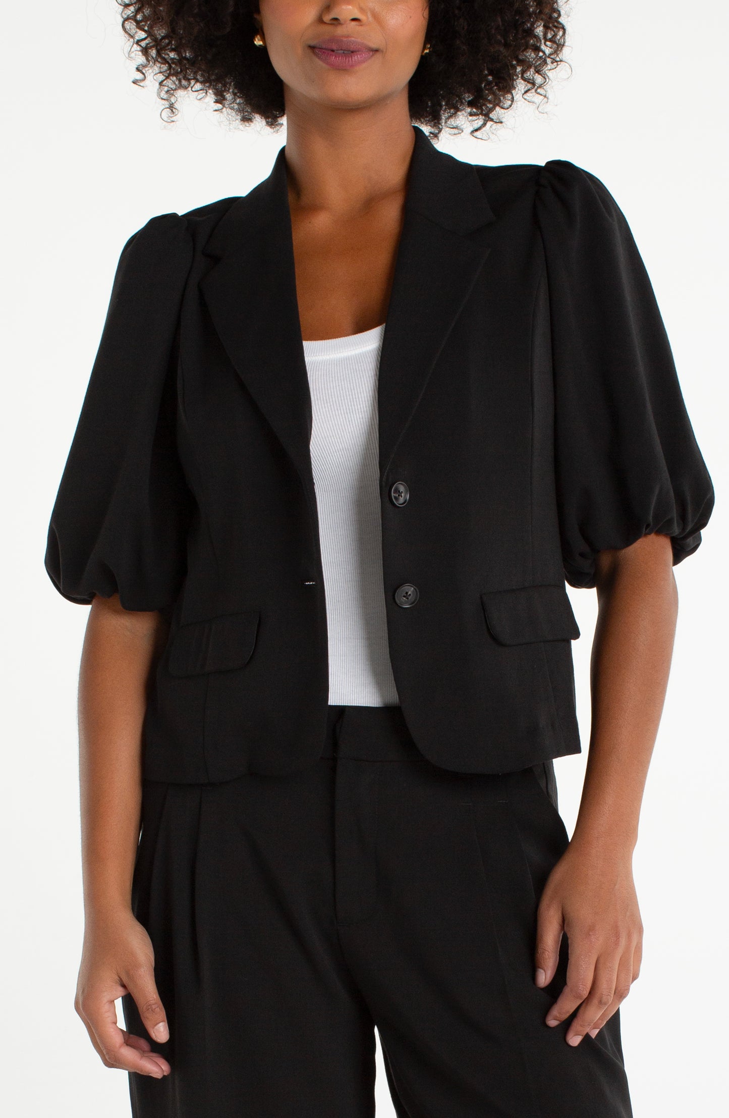 Liverpool Balloon Sleeve Blazer | Black