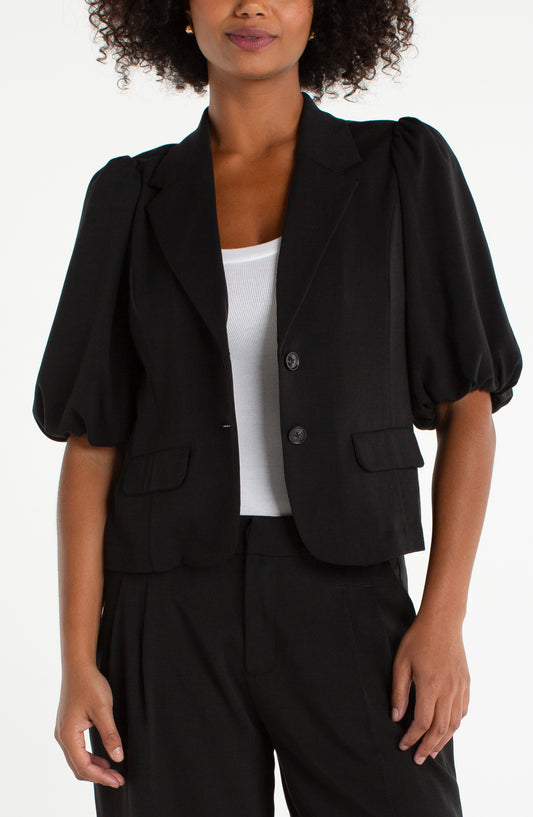 Liverpool Balloon Sleeve Blazer | Black