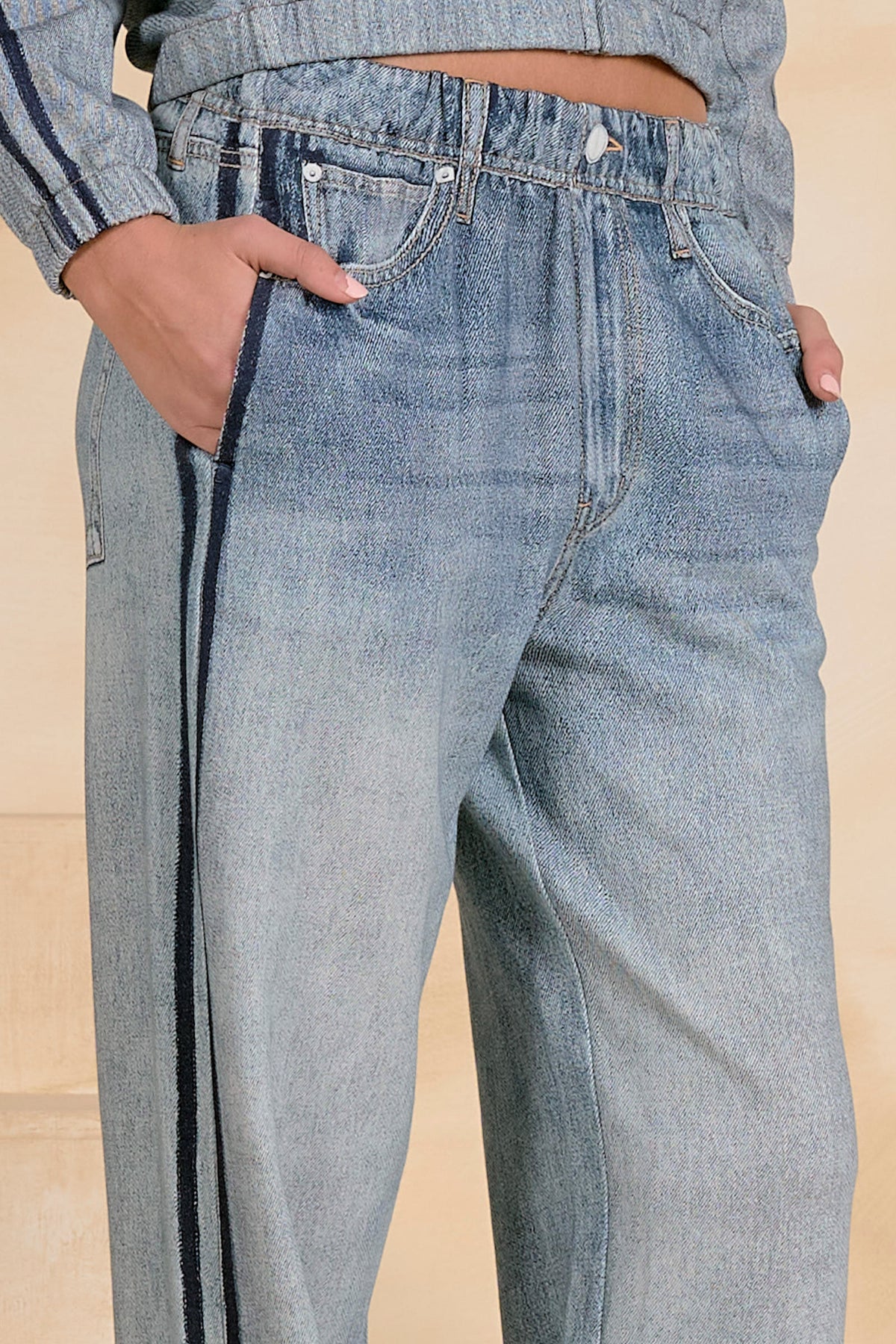 Danielle Soft Denim Track Pants