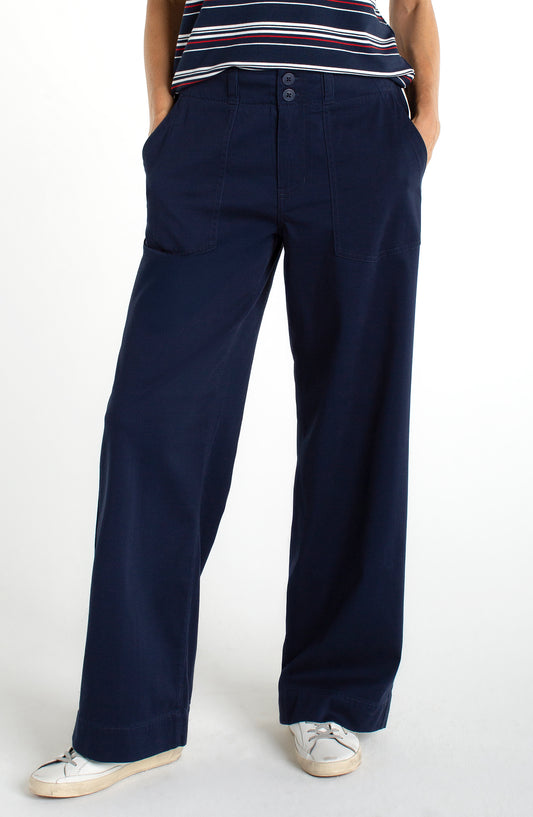Liverpool Utility Pocket Wide Leg | Deep Midnight